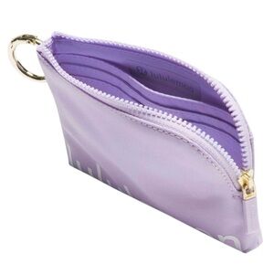 Lululemon Clippable Card Pouch Lavender Frost / White